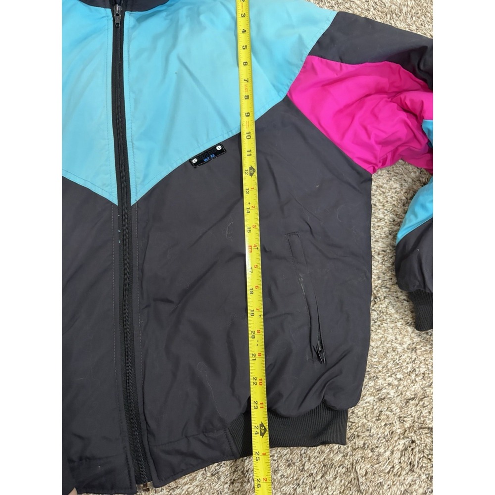 Vintage Sun Ice 80's Women's Puffer Ski Jacket Zip Colorblock Hip-Hop - Large - Picture 12 of 13